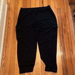 Susan Graver Black Cargo Joggers